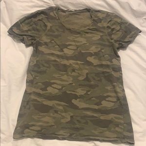 Monrow camo cotton short sleeve t-shirt